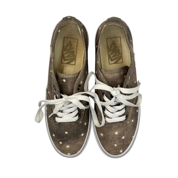 Vans Women's Gray Polka Dot Lace Up Low Top Casual Sneakers - Picture 7 of 11